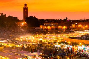 Jemaa El Fna square in marrakech medina morocco