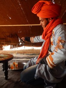 nomad guide in berber tent